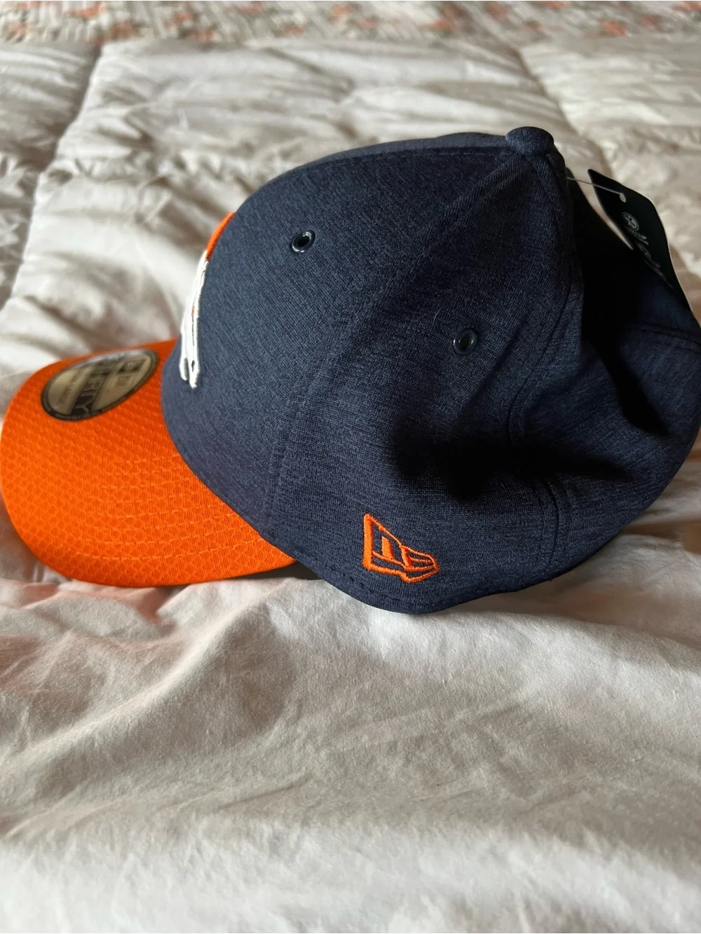 New Era NFL Denver Broncos Navy and Orange Broncos Stretch-Fit Hat